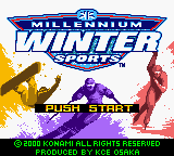 Millennium Winter Sports title screen for GameBoy Color